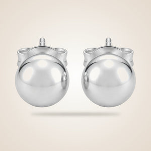 6mm Pure Silver Solid Unisex Round Ball Dot Everyday Geometric Studs Earrings — Boho Jewellery UK | The Colourful Aura