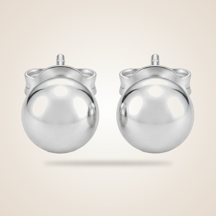 6mm Pure Silver Solid Unisex Round Ball Dot Everyday Geometric Studs Earrings — Boho Jewellery UK | The Colourful Aura