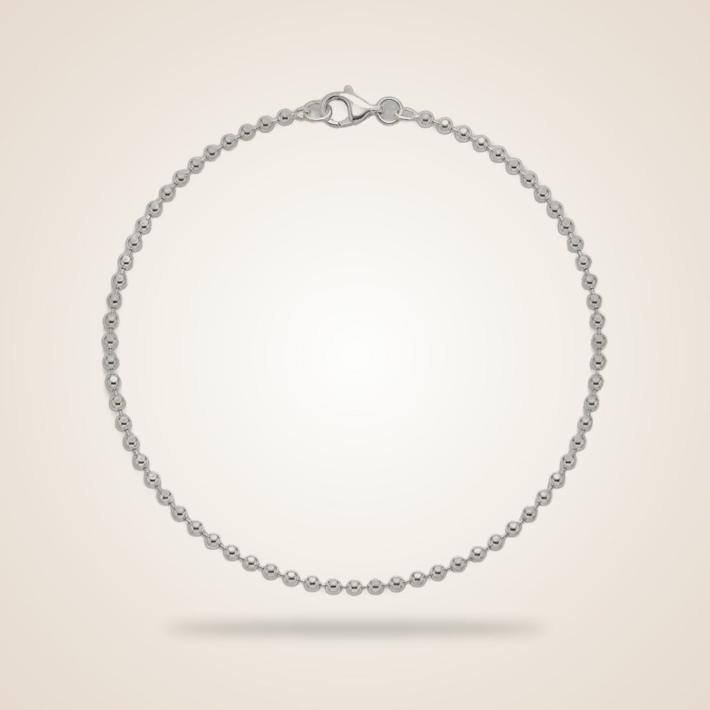 925 Silver Silver Ball Slim Thin Payal Anklet — Boho Jewellery UK | The Colourful Aura