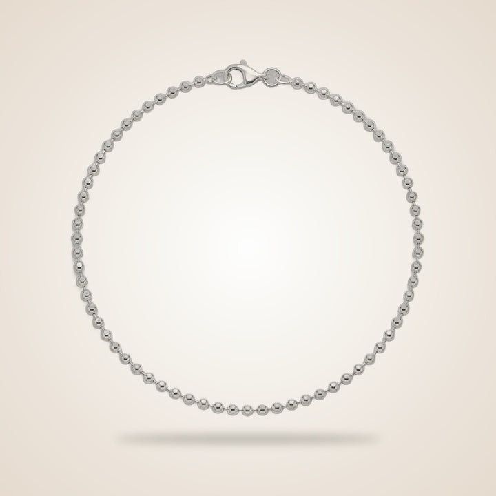 925 Silver Silver Ball Slim Thin Payal Anklet — Boho Jewellery UK | The Colourful Aura