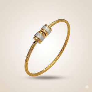 Dual-Tone Twisted Cable Cuff Bracelet – The Colourful Aura