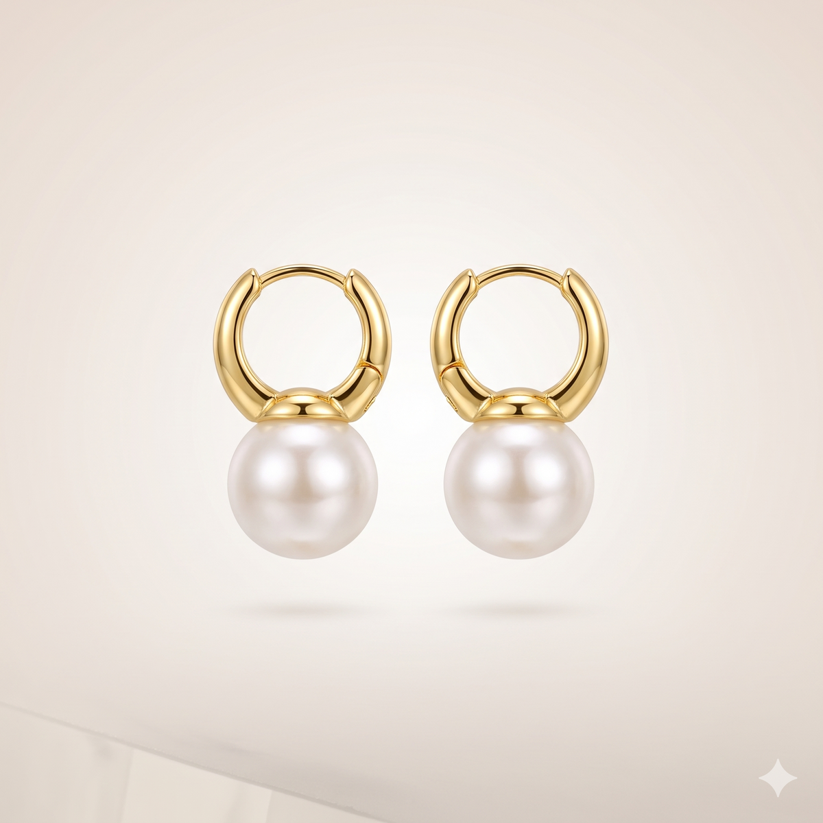 Gold Hoop Pearl Drop Earrings — Boho Jewellery UK | The Colourful Aura