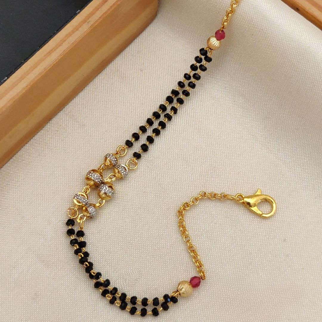 Double Layer Indian Asian Ball Charm Nazaria Mangalsutra Bracelet