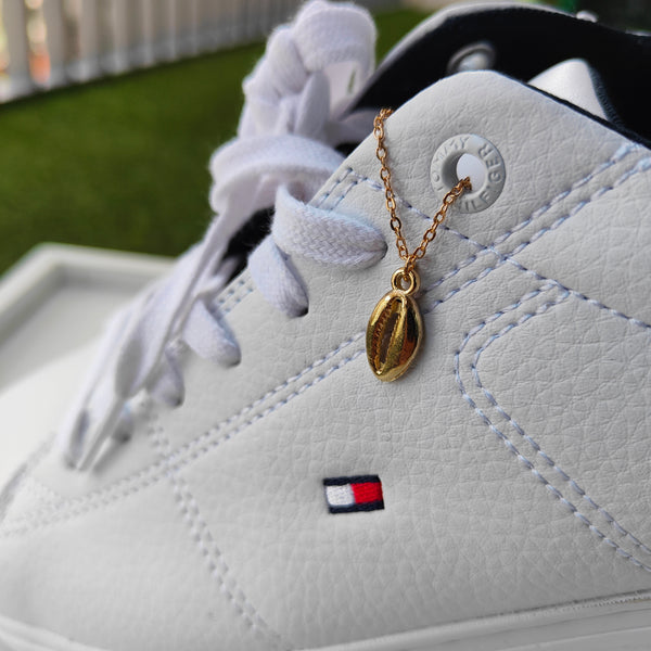 Sea Beach Cowrie Shell Dangle Shoe Lace Charm Sneaker Skate Accessories