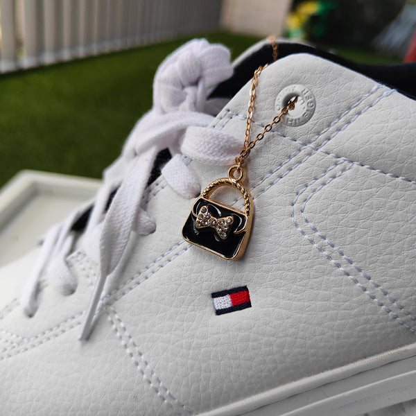 Ladies Purse Charm Chic Dangle Shoe Lace Sneaker Accessories