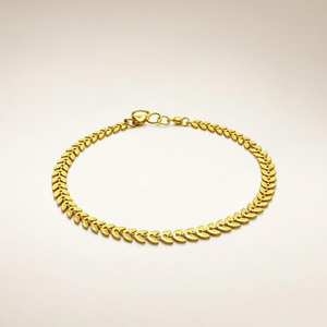 Golden Brass Leaf Minimalist Boho Thin Slim Foot Payal Anklet — Boho Jewellery UK | The Colourful Aura