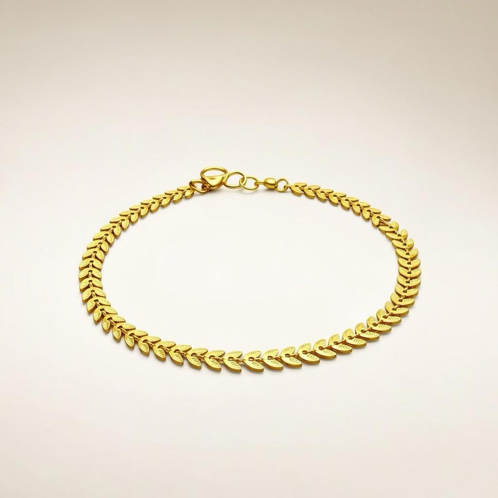 Golden Brass Leaf Minimalist Boho Thin Slim Foot Payal Anklet — Boho Jewellery UK | The Colourful Aura