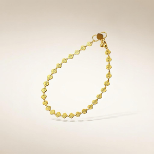 Golden Brass Fan Charm Minimalist Thin Slim Foot Payal Anklet — Boho Jewellery UK | The Colourful Aura