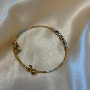 Gold Silver Ball Beaded Adjustable Cuff Bracelet For Kids and Adults – The Colourful Aura