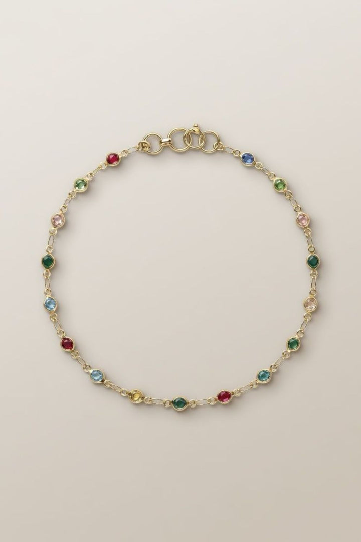 Golden Brass Rounds Multicolour Beads Foot Indian Payal Anklet – The Colourful Aura