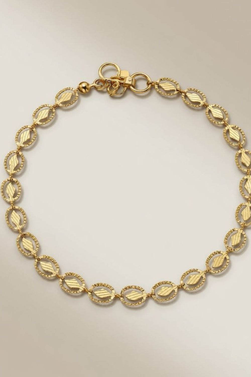 Golden Brass Oval Leaf Minimalist Boho Thin Slim Foot Payal Anklet – The Colourful Aura