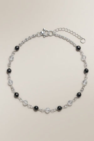 Sterling Silver black beaded Summer Indie Boho Indian Payal Anklet – The Colourful Aura