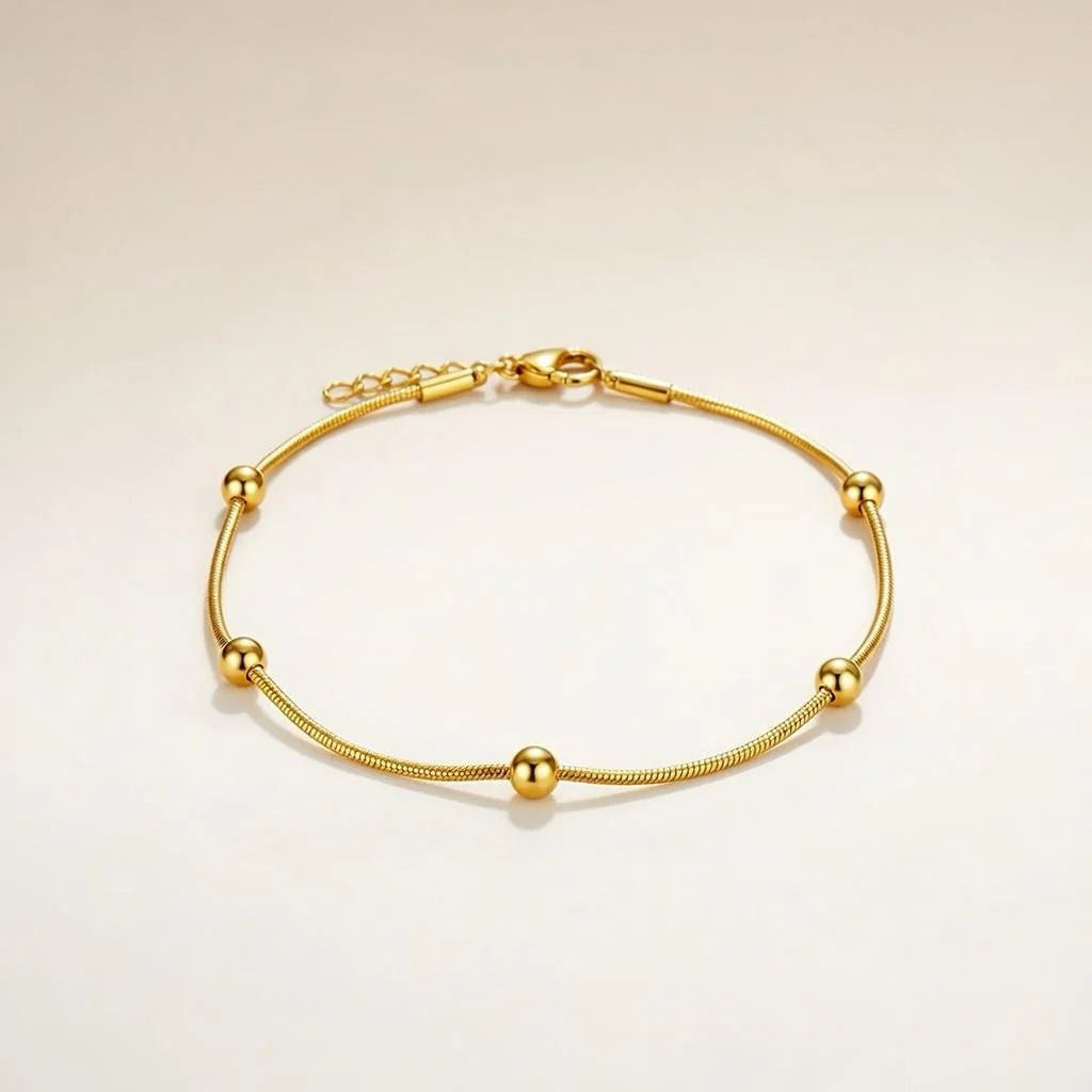 Ball beaded Charm Slim Thread Bracelet