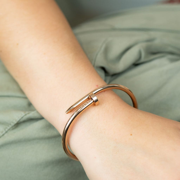 18ct Plated Handmade Nail Luxury Cuff Arm Bangle Bracelet – The Colourful Aura