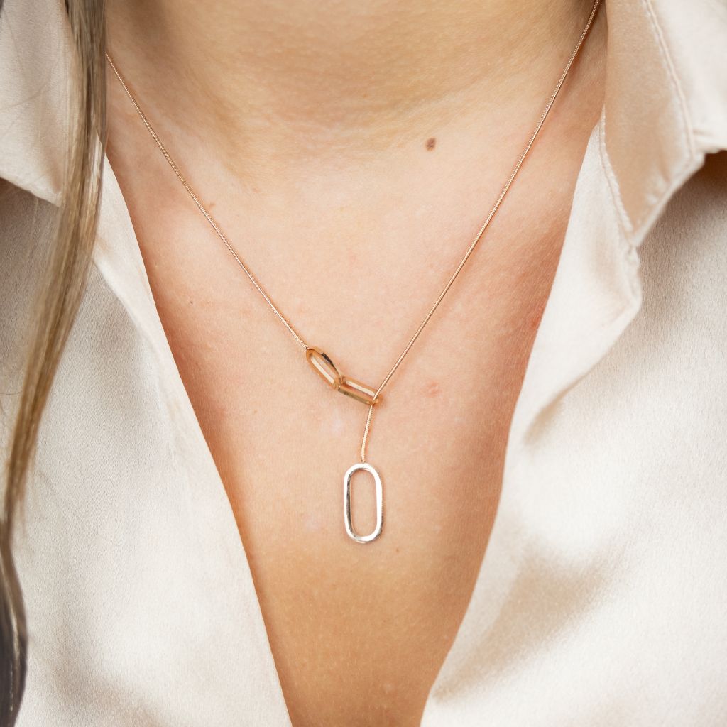 Two Square Geometric Y Shape Square Drop Lariat Cocktail Dress Necklace — Boho Jewellery UK | The Colourful Aura