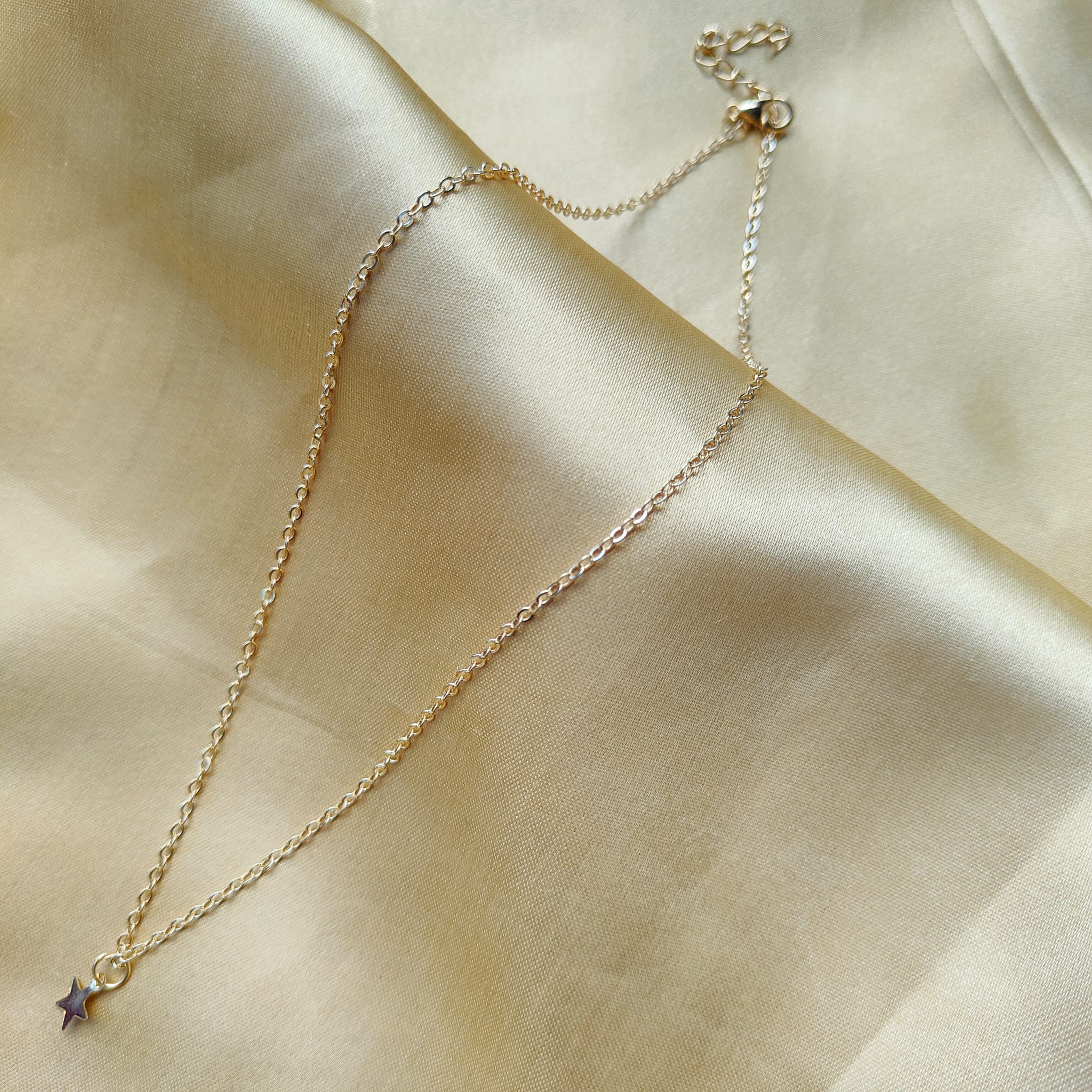 Silver Dainty Crescent Tiny Small Heart Pendant Necklace
