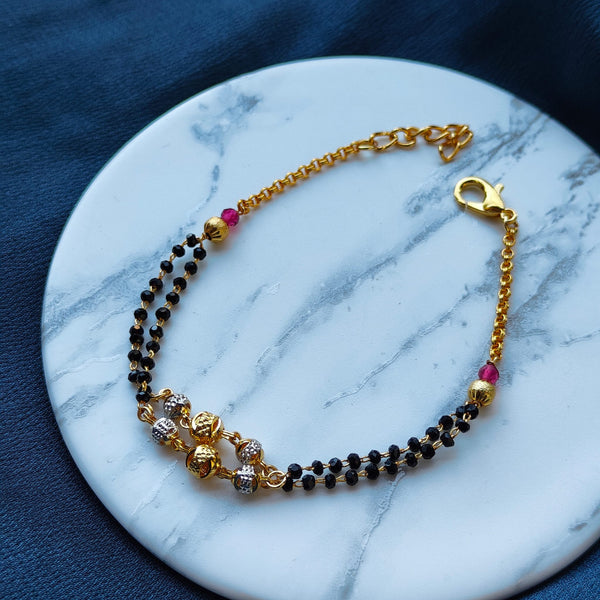 Double Layer Indian Asian Ball Charm Nazaria Mangalsutra Bracelet