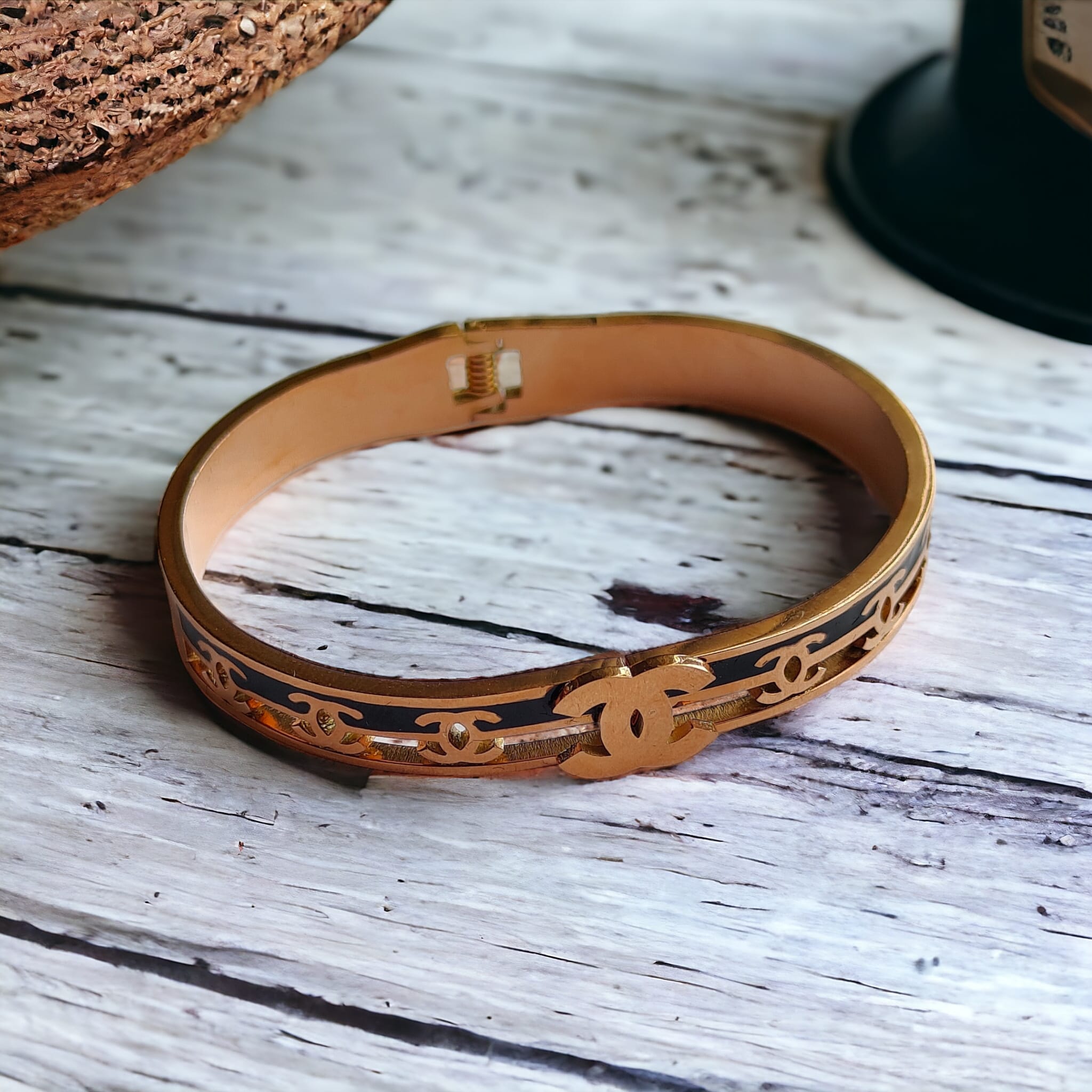 Rose Gold Slim Band Cuff Magnetic Bangle Bracelet