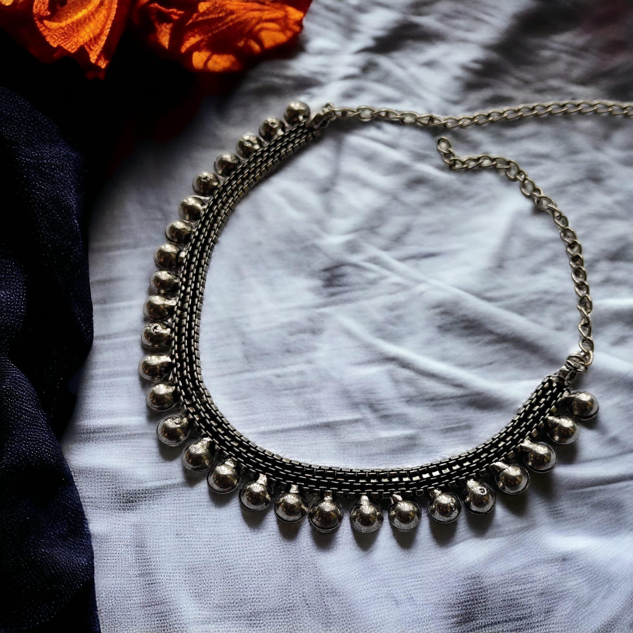 Statement Indian Oxidised Boho Choker Temple Choker Gypsy Necklace