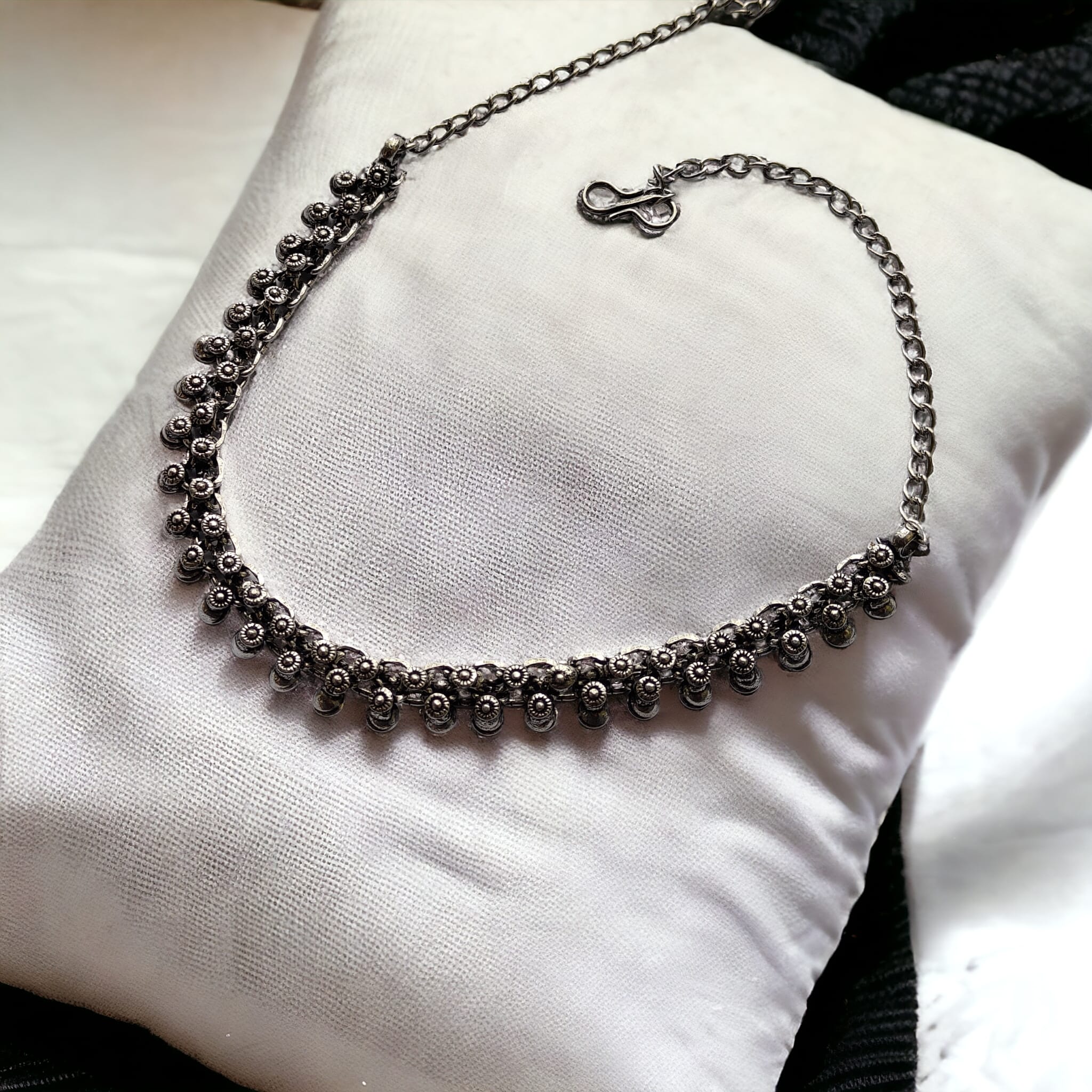 Statement Elegance Chain Indian Oxidized Boho Bohemia Ethnic Choker Necklace