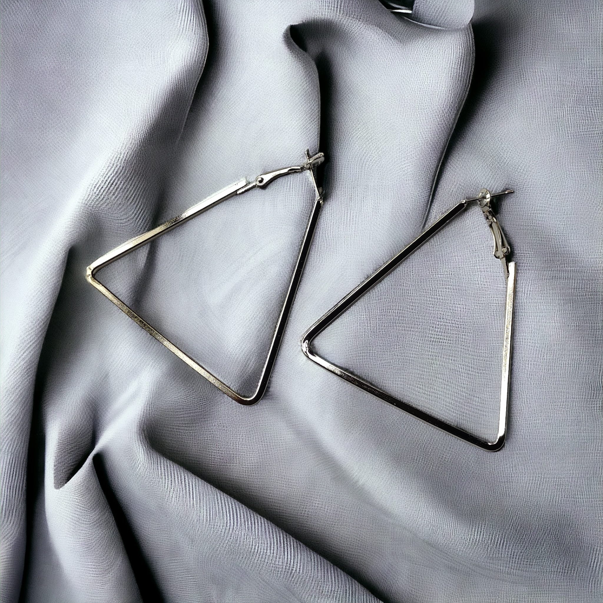 Large Triangle Summer Beach Dainty Hoop Earring
