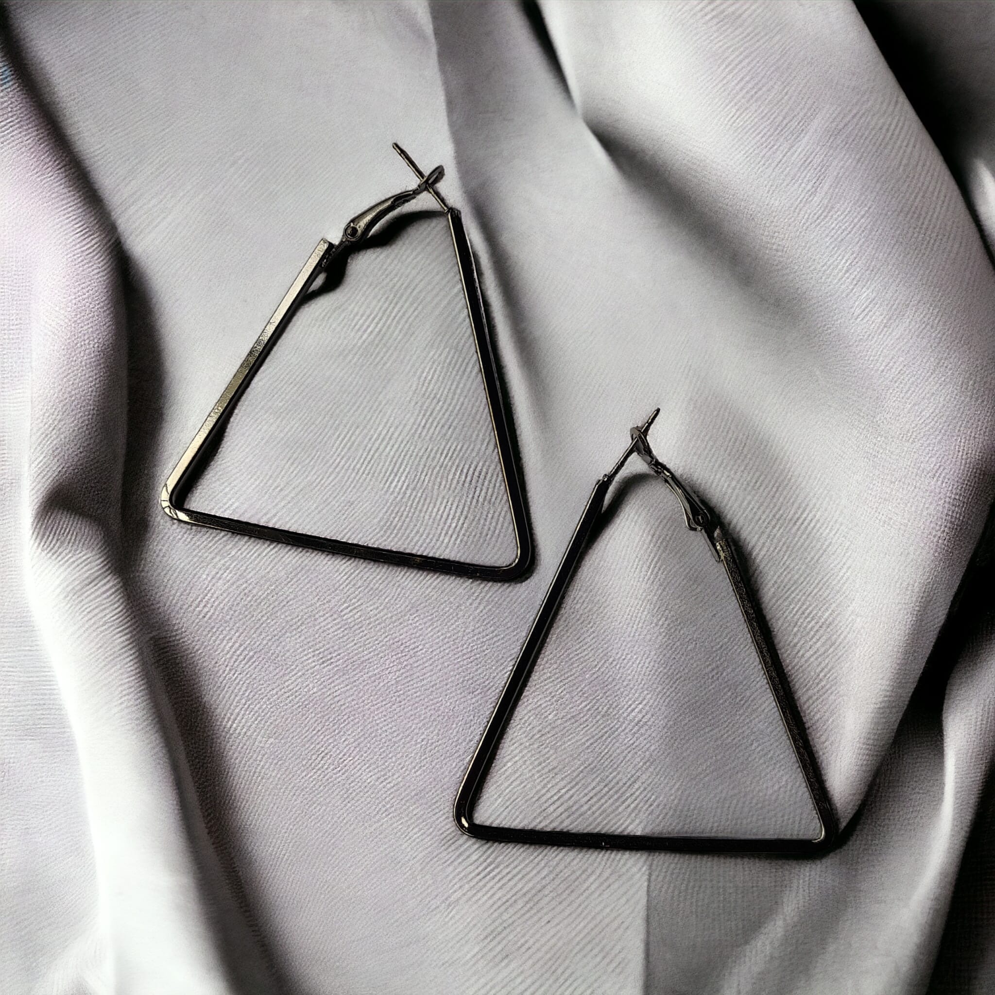 Large Triangle Summer Beach Dainty Hoop Earring