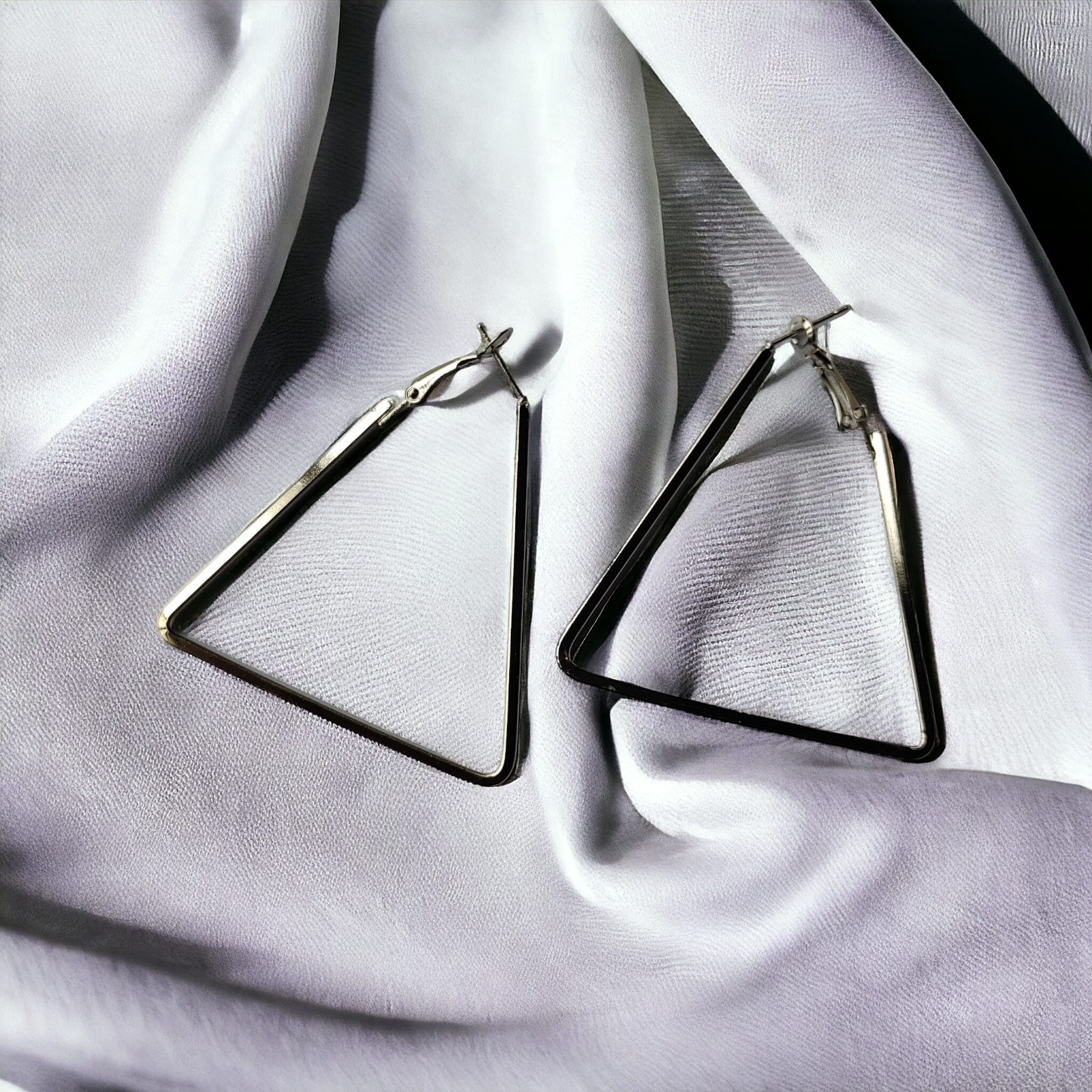 Large Triangle Summer Beach Dainty Hoop Earring