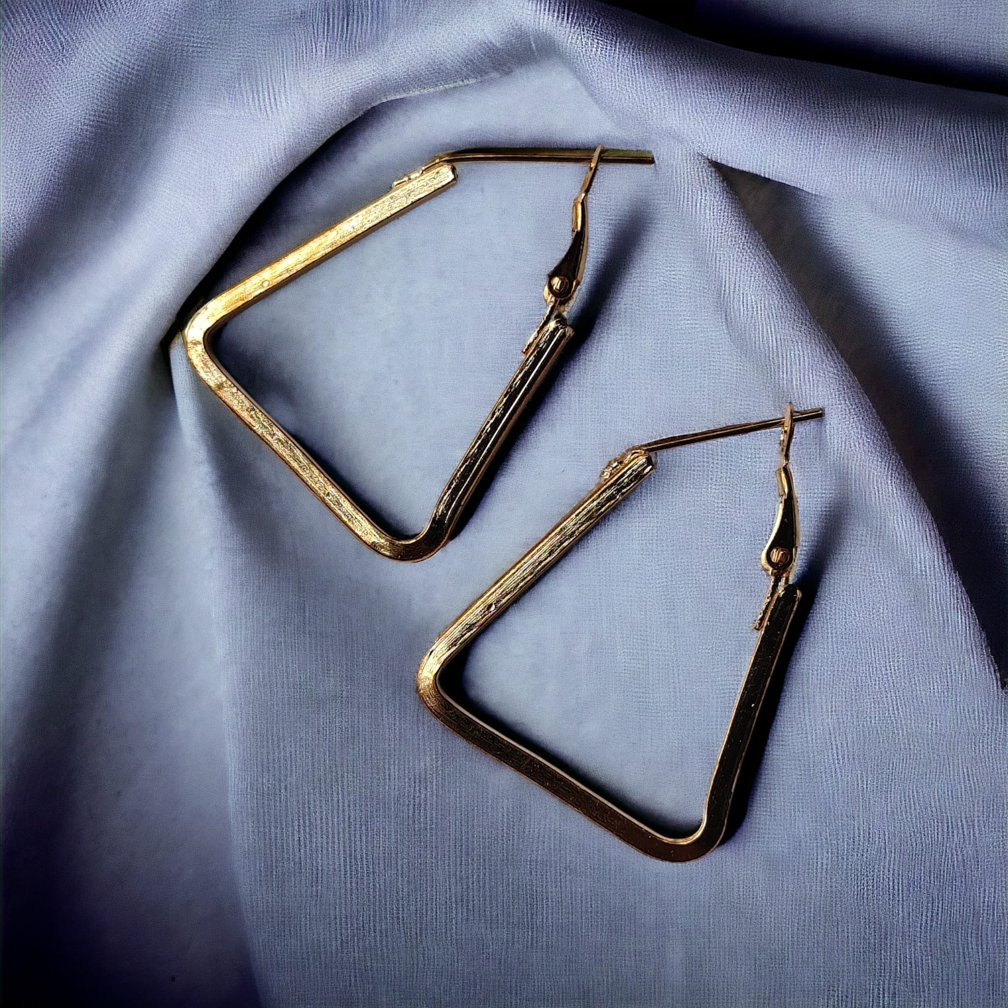 Small Triangle Summer Beach Dainty Hoop Earring