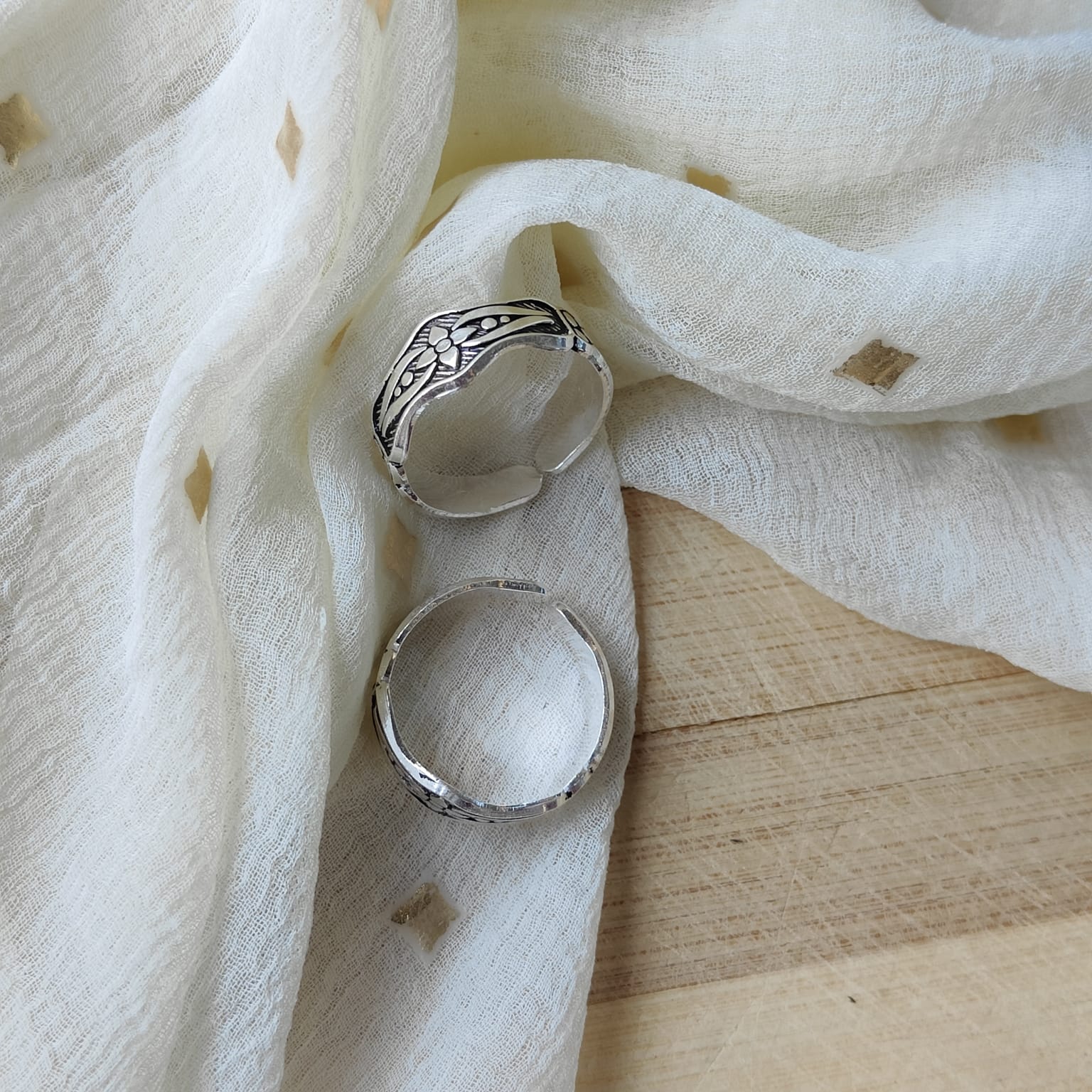 Adjustable Silver Midi Band Dainty Zehen Hippie Band Toe Ring Set