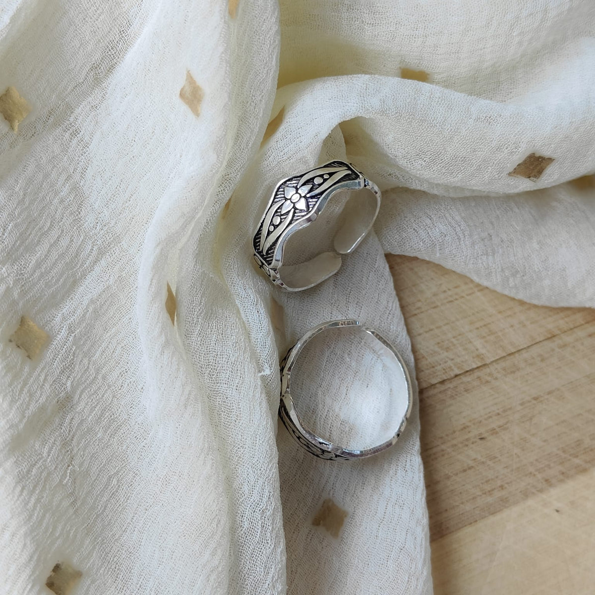 Adjustable Silver Midi Band Dainty Zehen Hippie Band Toe Ring Set – The Colourful Aura