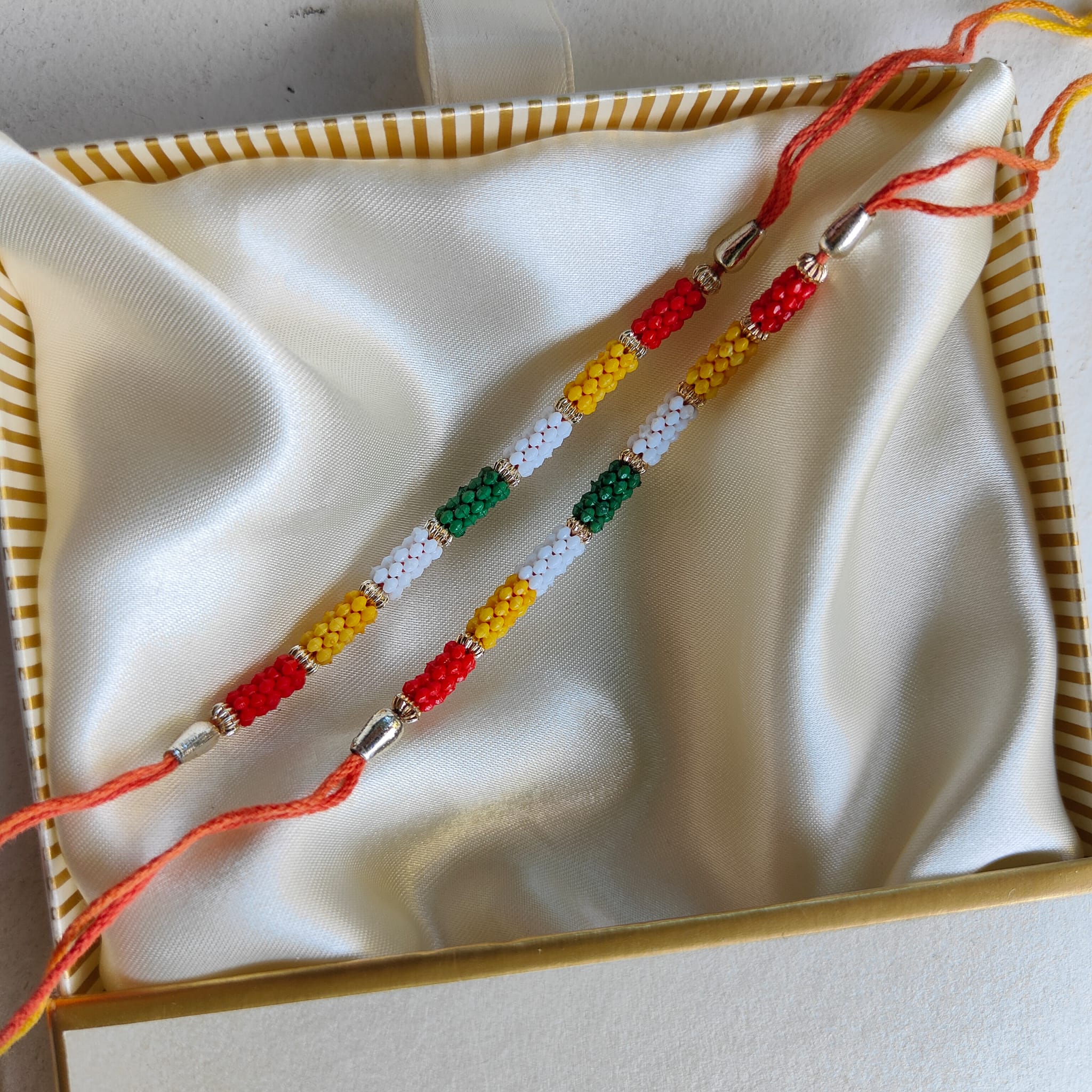 Multicolour Beaded Rakhi for Raksha Bandhan
