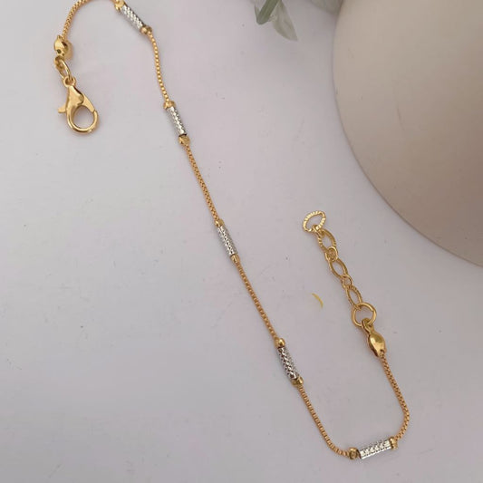 Gold plated Silver Thread Minimalistic Bracelet