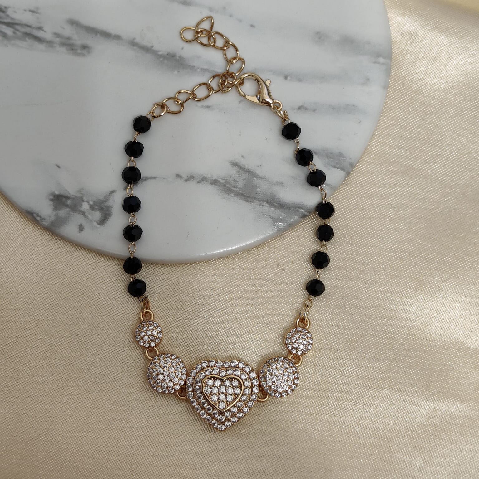Adjustable Heart Love Rose Fold bracelet