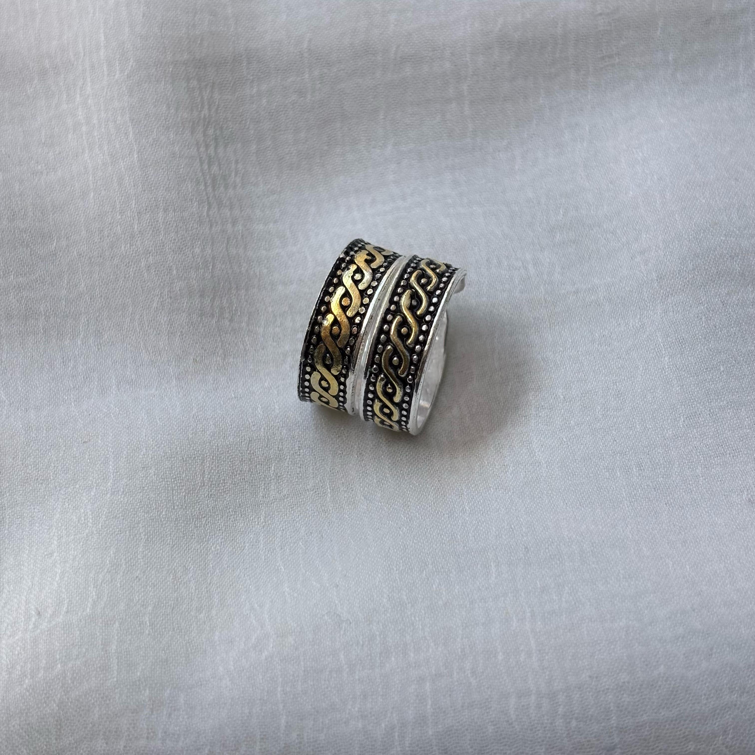 Black Bohemian Midi Beach Stacking Band Toe Ring