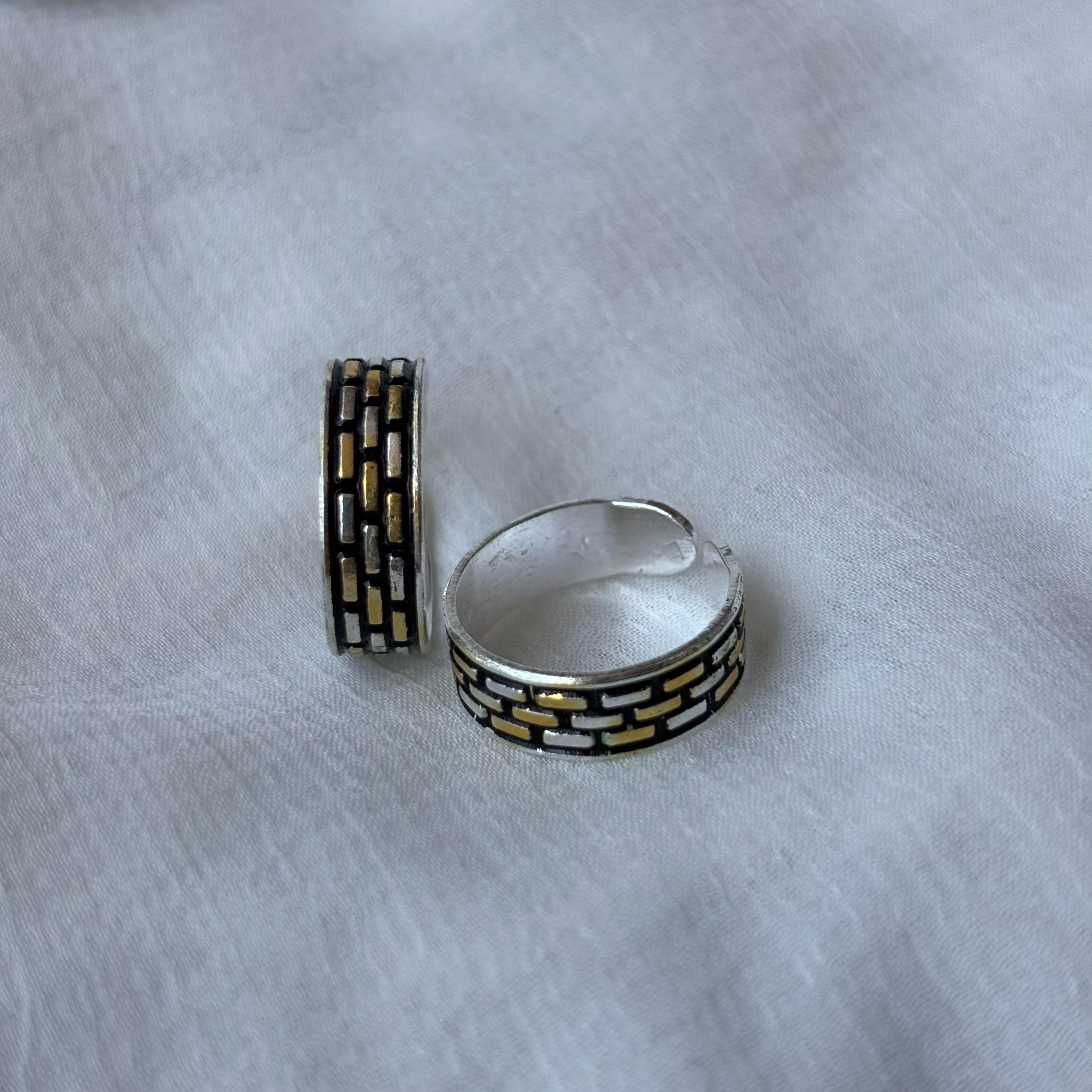 Black Bohemian Midi Beach Stacking Band Toe Ring
