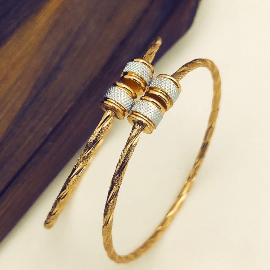 Dual-Tone Twisted Cable Cuff Bracelet