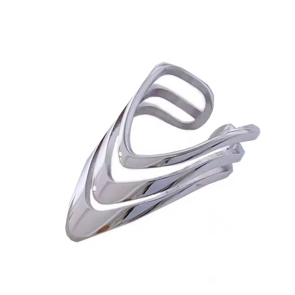 Abstract Wave Adjustable Statement Ring – The Colourful Aura