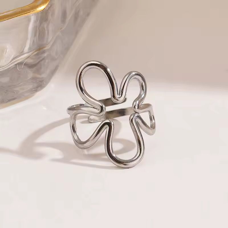 Abstract Blossom Adjustable Statement Ring – The Colourful Aura