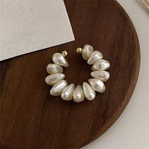 Pearl Ear Cuff Climber Earring (Close-up Detail) | The Colourful Aura