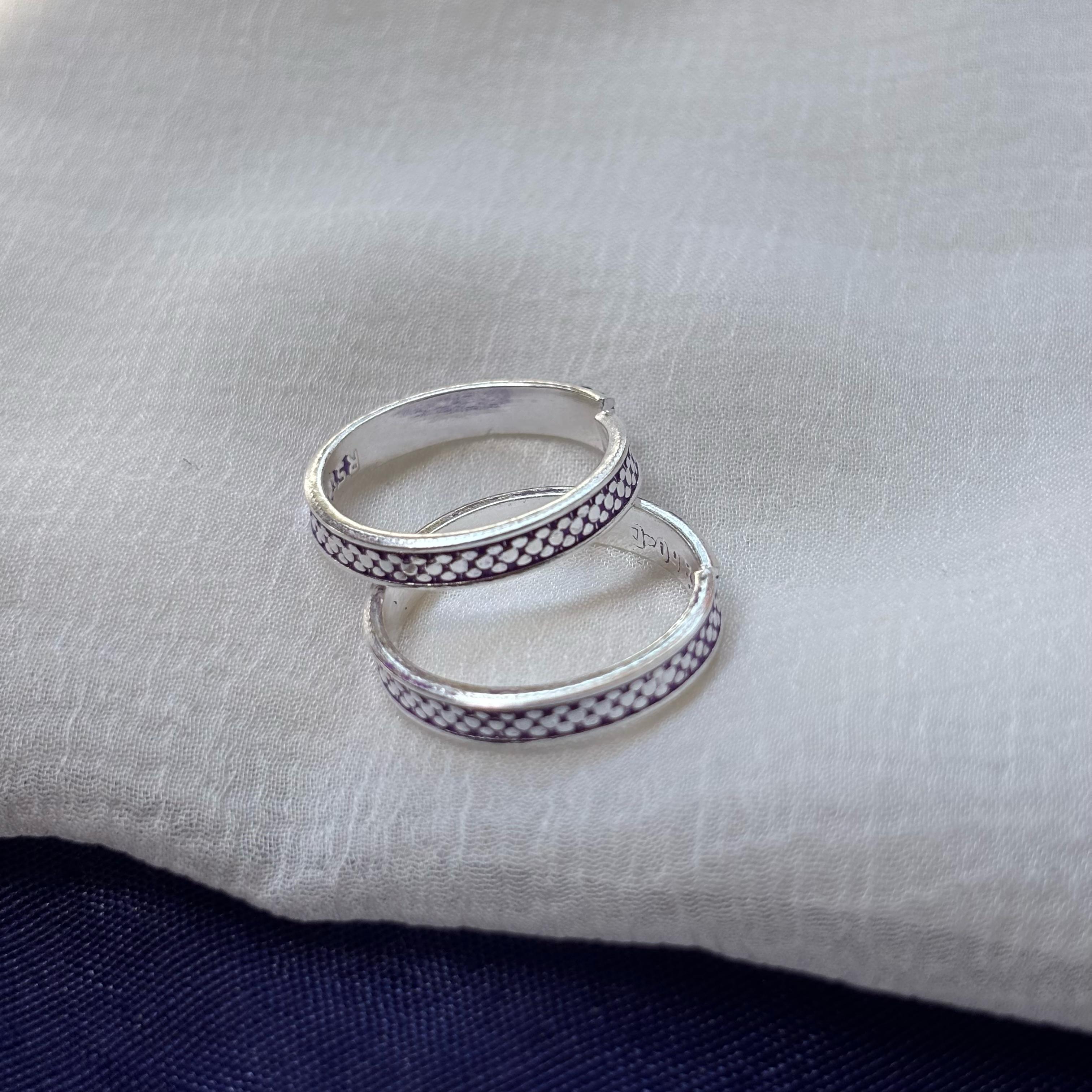 Purple Adjustable Pure Silver Bohemian Foot Toe Ring