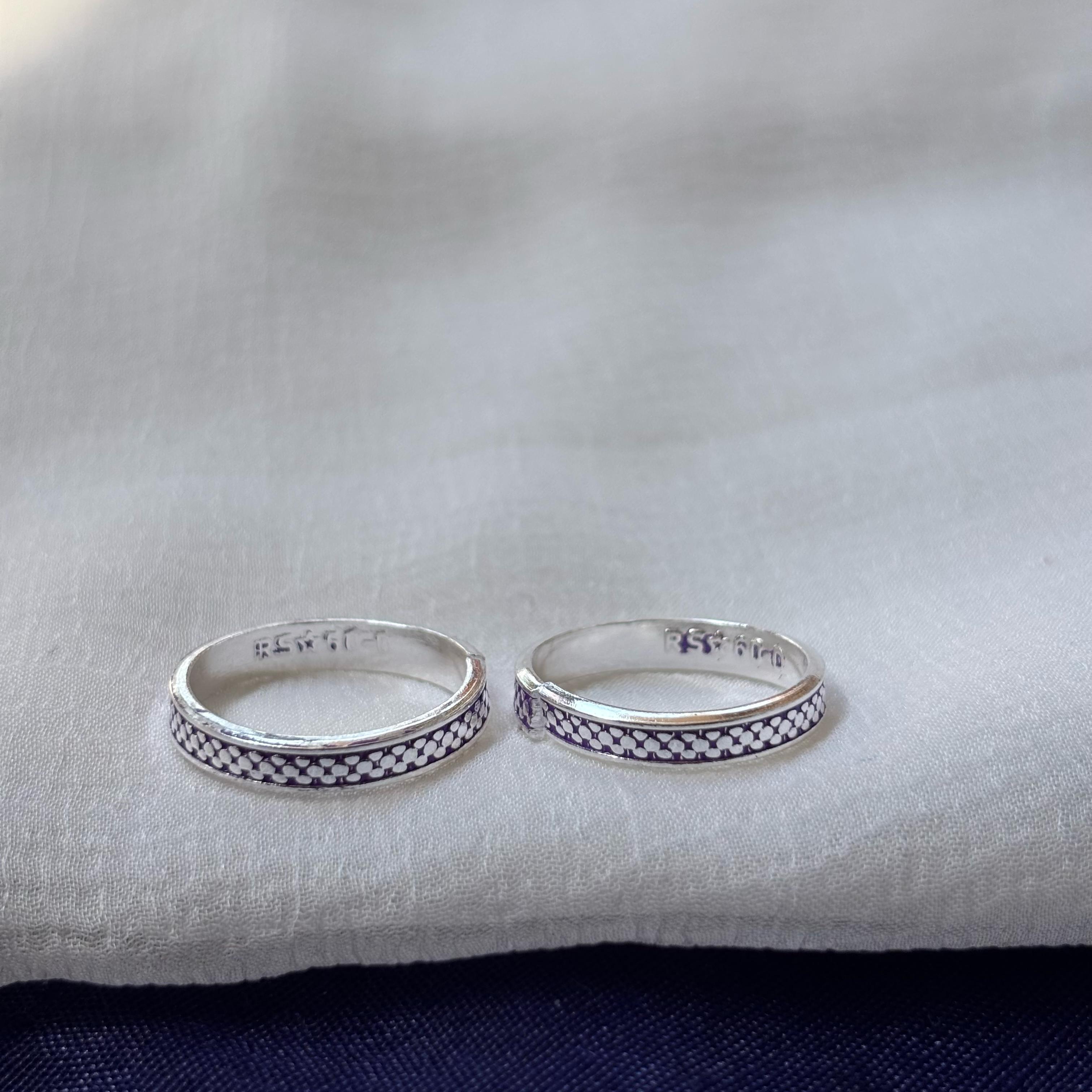 Purple Adjustable Pure Silver Bohemian Foot Toe Ring