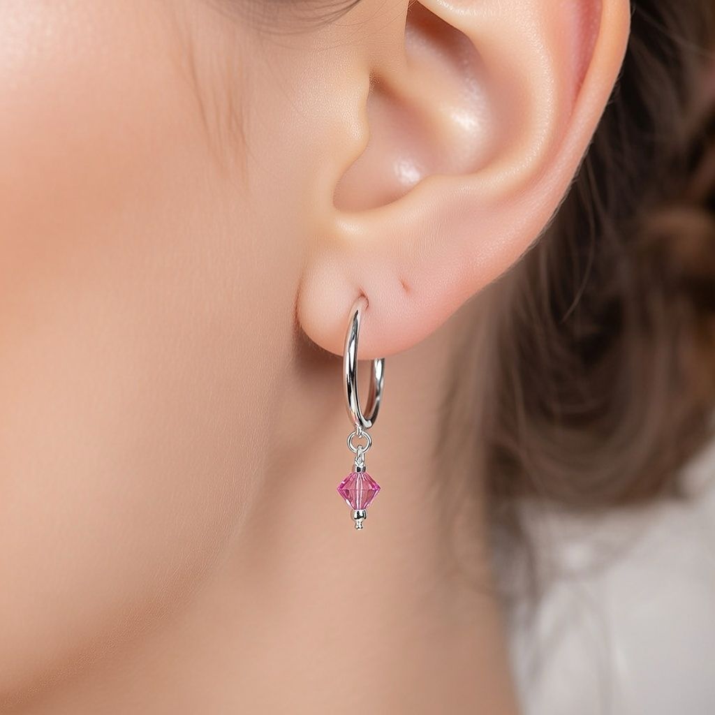 Pure Silver Bali Asian Tiny Lightweight Dainty Unisex Hoop Earring — Boho Jewellery UK | The Colourful Aura