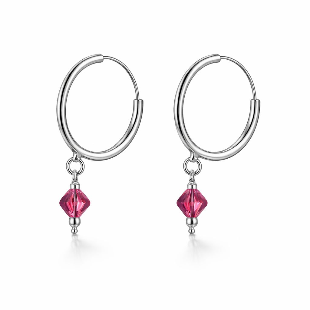 Pure Silver Bali Asian Tiny Lightweight Dainty Unisex Hoop Earring