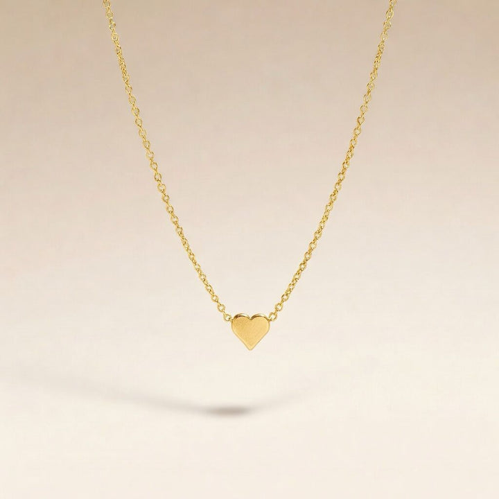 Silver Dainty Crescent Tiny Small Heart Pendant Necklace — Boho Jewellery UK | The Colourful Aura