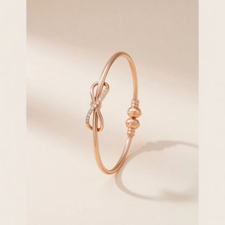 Zircon Infinity Brass Bangle Adjustable Cuff Bracelet — Boho Jewellery UK | The Colourful Aura