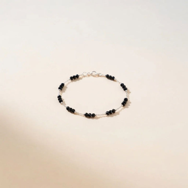 Black Crystal Beads Nazar Mangalsutra Beaded Elegant Bracelet — Boho Jewellery UK | The Colourful Aura