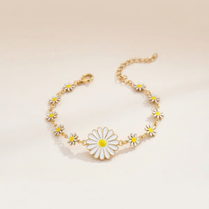 Sun Flower Charms Summer Indie Boho Daisy Floral Adjustable Bracelet — Boho Jewellery UK | The Colourful Aura