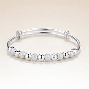 Silver Plated Beaded Adjustable Bracelet — Boho Jewellery UK | The Colourful Aura