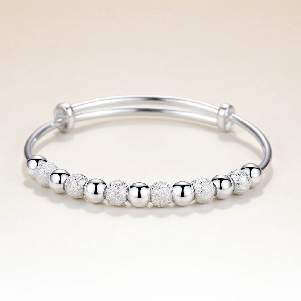 Silver Plated Beaded Adjustable Bracelet — Boho Jewellery UK | The Colourful Aura