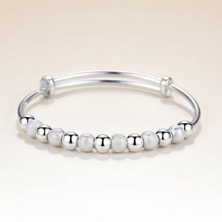 Silver Plated Beaded Adjustable Bracelet — Boho Jewellery UK | The Colourful Aura